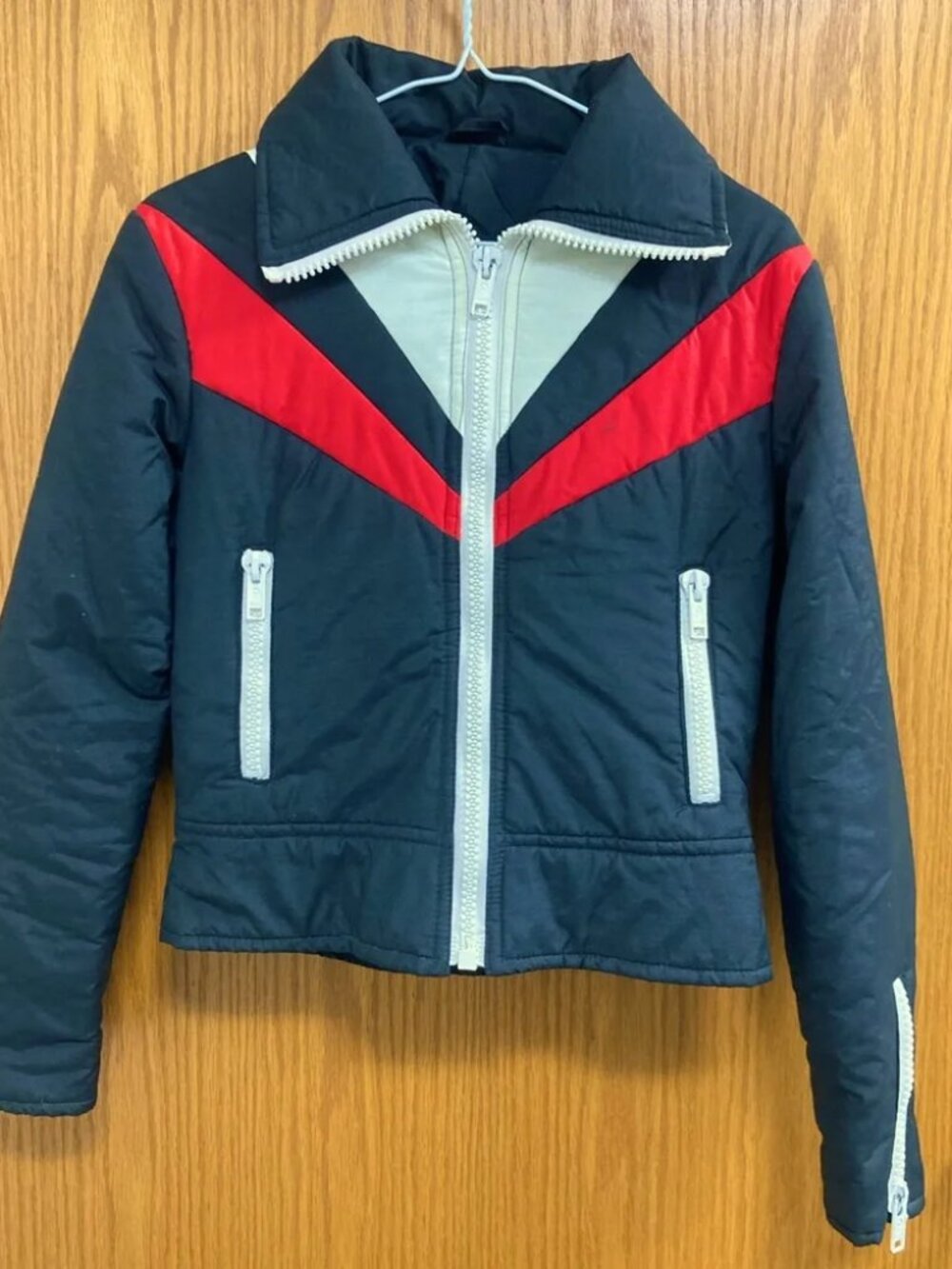 70s Atlas Retro Color Block Zip Ski Jacket